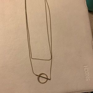 Gold necklace and two ankelets